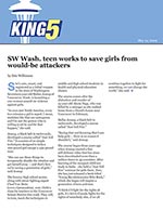 SW Wash. teen works to save girls from would-be attackers